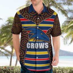 AFL Crows Hawaiian Shirt Mix Dot Aboriginal
