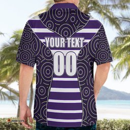 AFL Freo Hawaiian Shirt Mix Dot Aboriginal