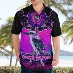 Personalised Australia Sagittarius Kookaburra Zodiac Hawaiian Shirt Auz Astrology Aboriginal Magenta