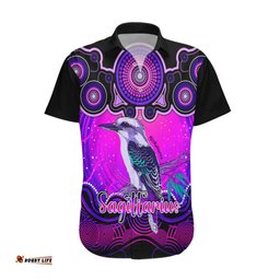 Personalised Australia Sagittarius Kookaburra Zodiac Hawaiian Shirt Auz Astrology Aboriginal Magenta