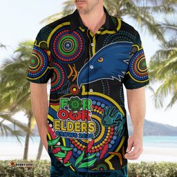 Crows Football Aboriginal Art Hawaiian Shirt NAIDOC Indigenous Tribal