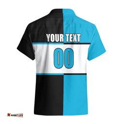 Custom Text And Number NRL Sharks Hawaiian Shirt Mix Jersey