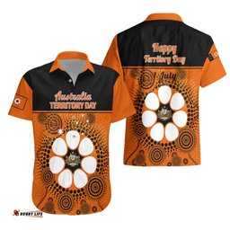 1 July Australia Territory Day Hawaiian Shirt Aboriginal Pattern