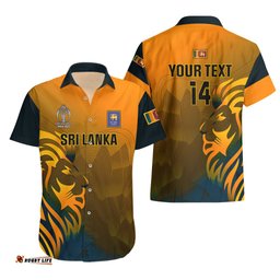 Personalised Sri Lanka Cricket Hawaiian Shirt Go Lions Dynamic Version