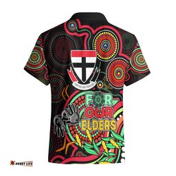 St Kilda Football Aboriginal Art Hawaiian Shirt NAIDOC Indigenous Tribal
