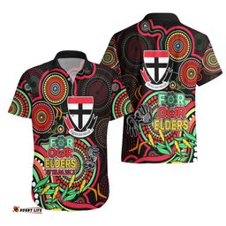 St Kilda Football Aboriginal Art Hawaiian Shirt NAIDOC Indigenous Tribal