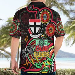 St Kilda Football Aboriginal Art Hawaiian Shirt NAIDOC Indigenous Tribal
