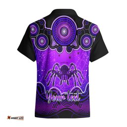 Personalised Australia Scorpio Tarantulas Spider Zodiac Hawaiian Shirt Auz Astrology Aboriginal Purple