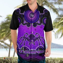 Personalised Australia Scorpio Tarantulas Spider Zodiac Hawaiian Shirt Auz Astrology Aboriginal Purple
