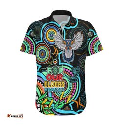Custom Magpies Football Aboriginal Art Hawaiian Shirt NAIDOC Indigenous Tribal
