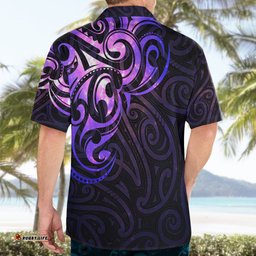 New Zealand Hawaiian Shirt Maori Matariki Galaxy Sky Purple