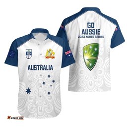 Australia Cricket Hawaiian Shirt Ashes Go Aussie Indigenous Art