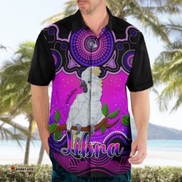 Personalised Australia Libra Cockatoo Zodiac Hawaiian Shirt Auz Astrology Aboriginal Magenta