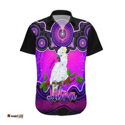 Personalised Australia Libra Cockatoo Zodiac Hawaiian Shirt Auz Astrology Aboriginal Magenta