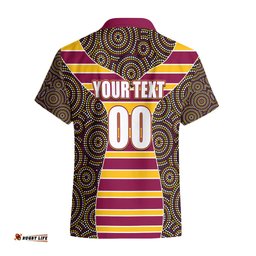 NRL Boncos Hawaiian Shirt Mix Dot Aboriginal