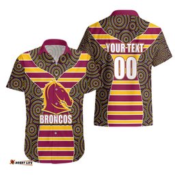 NRL Boncos Hawaiian Shirt Mix Dot Aboriginal
