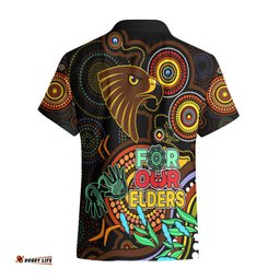 Hawks Football Aboriginal Art Hawaiian Shirt NAIDOC Indigenous Tribal