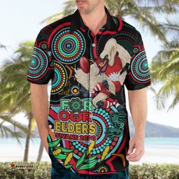 Custom Swans Football Aboriginal Art Hawaiian Shirt NAIDOC Indigenous Tribal