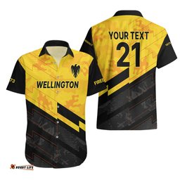 Custom Text And Number New Zealand Wellington Cricket Hawaiian Shirt Firebirds Sporty Style