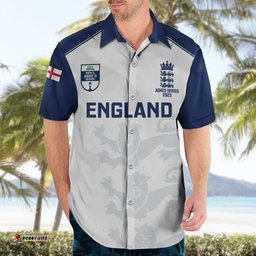 Personalised England Cricket Hawaiian Shirt Ashes Sporty Version