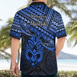 Matariki New Zealand Hawaiian Shirt Maori New Year Tiki Blue Version