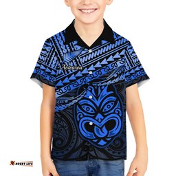 Matariki New Zealand Hawaiian Shirt Maori New Year Tiki Blue Version