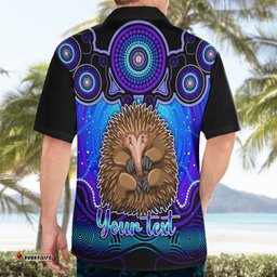 Personalised Australia Virgo Echidna Zodiac Hawaiian Shirt Auz Astrology Aboriginal Blue
