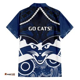Geelong Football Hawaiian Shirt Go Cats Aboriginal Mix Polynesian Pattern