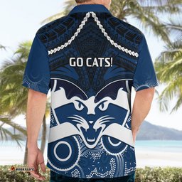Geelong Football Hawaiian Shirt Go Cats Aboriginal Mix Polynesian Pattern