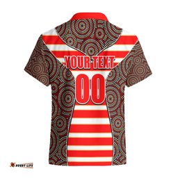 NRL Dolphins Hawaiian Shirt Mix Dot Aboriginal