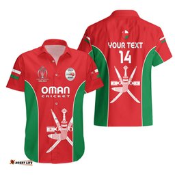 Personalised Oman Cricket Hawaiian Shirt Dynamic Version