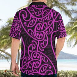 New Zealand Hawaiian Shirt Maori Pattern Purple