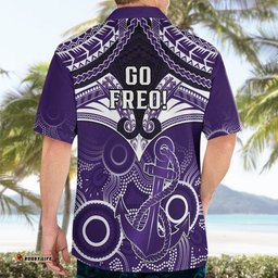 Dockers Football Hawaiian Shirt Fremantle Aboriginal Mix Polynesian Pattern