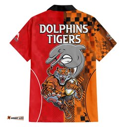 NRL Half Dolphins and Half Tigers Hawaiian Shirt Sporty Style