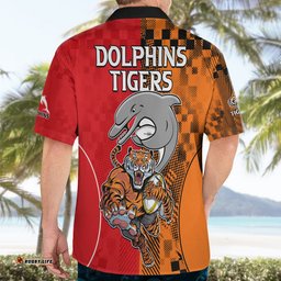 NRL Half Dolphins and Half Tigers Hawaiian Shirt Sporty Style