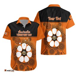 Personalised 1 July Australia Territory Day Hawaiian Shirt Aboriginal Pattern
