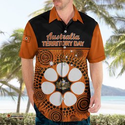 Personalised 1 July Australia Territory Day Hawaiian Shirt Aboriginal Pattern