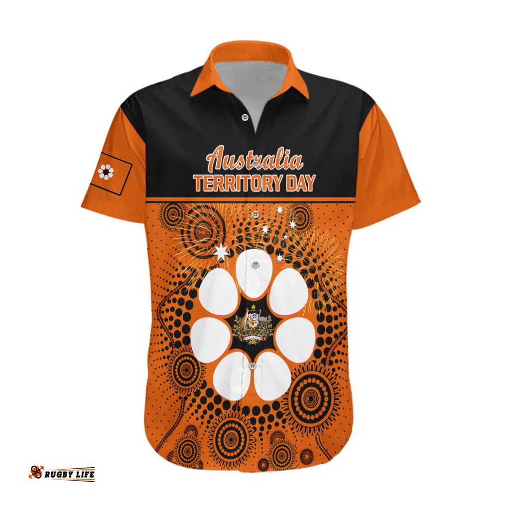 Personalised 1 July Australia Territory Day Hawaiian Shirt Aboriginal Pattern
