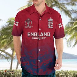 Personalised England Cricket Hawaiian Shirt Go Champions World Cup