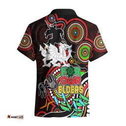 Dragons Rugby Aboriginal Art Hawaiian Shirt NAIDOC Indigenous Tribal