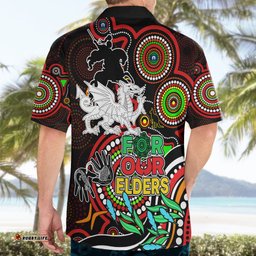 Dragons Rugby Aboriginal Art Hawaiian Shirt NAIDOC Indigenous Tribal