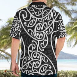 New Zealand Hawaiian Shirt Maori Pattern White