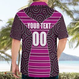 NRL Boncos Hawaiian Shirt Mix Dot Aboriginal Pink Version