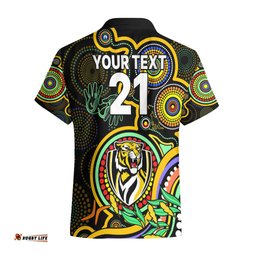 Custom Richmond Football Aboriginal Art Hawaiian Shirt NAIDOC Indigenous Tribal
