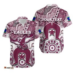 Custom Personalised Sea Eagles Torres Strait Islanders Mix Aboriginal Hawaiaan Shirt