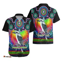 Personalised Australia Sagittarius Kookaburra Zodiac Hawaiian Shirt Auz Astrology Aboriginal Rainbow
