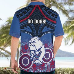 Bulldogs Football Hawaiian Shirt Doggies Aboriginal Mix Polynesian Pattern