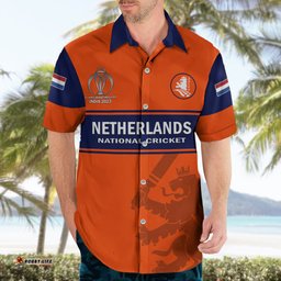Personalised Netherlands Cricket Hawaiian Shirt Dynamic Version