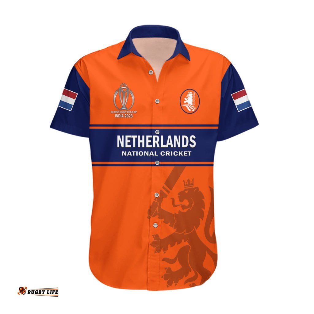 Personalised Netherlands Cricket Hawaiian Shirt Dynamic Version