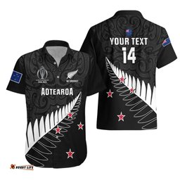 Personalised New Zealand Cricket Hawaiian Shirt Go Champions World Cup